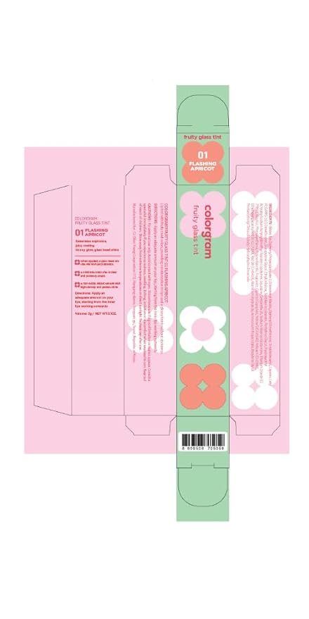 COLORGRAM Fruity Glass Tint 01 Flashing Apricot | Lip 11 Oz