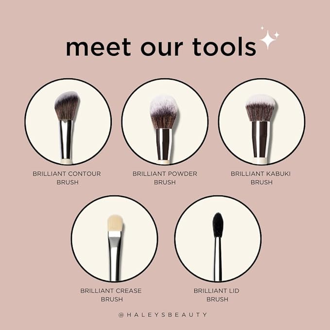 HALEYS Contour Brush VEGAN + CRUELTY-FREE, Angled & Tapered with Fluffy Bristles, Ideal for powder, cream, liquid, Use with blush, contour, bronzer, Sustainable Wood