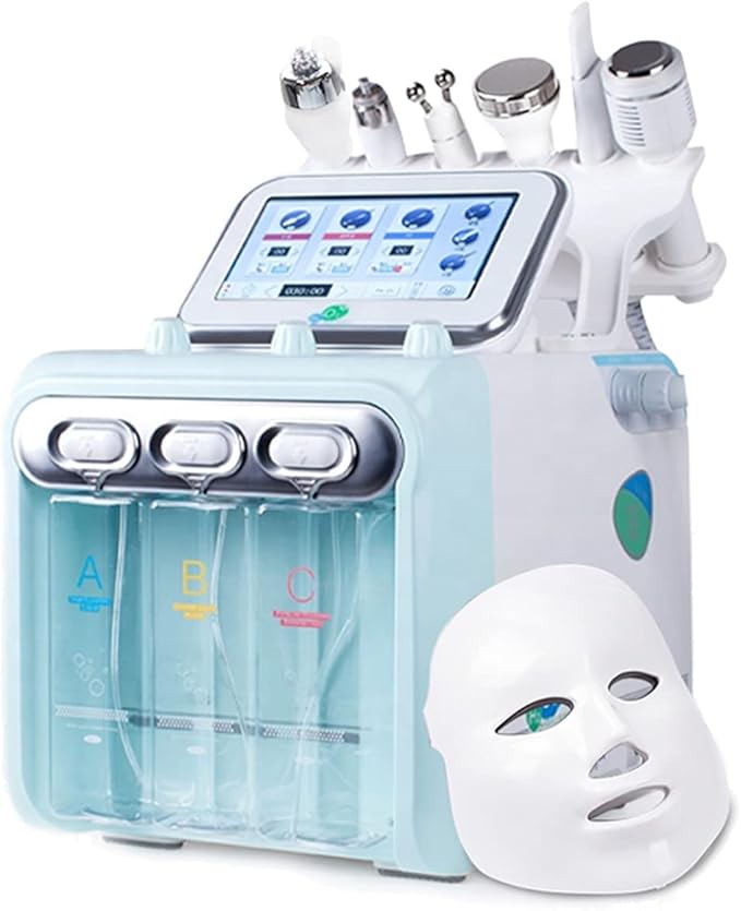 BRÜUN Facial Care Machine – A 7 in 1 Multifunctional Face Care Device for Skin Moisturizing – A Vacuum Cleaning Jet for Home and Beauty Salon