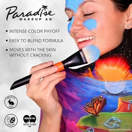 Mehron Makeup Paradise Makeup AQ Pro Size | Stage & Screen Performance, Face & Body Painting, Beauty, Cosplay, and Halloween | Water Activated Face Paint, Body Paint 1.4 oz (40 g) - Orange
