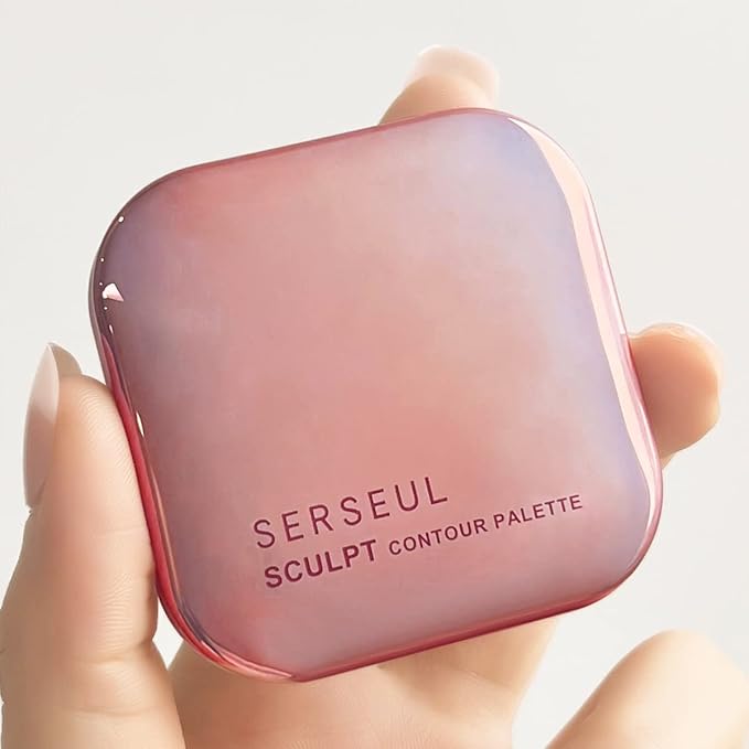 Contour Palette Face Sculpting Grey Contour Powder Palette Face Bronzer Makeup Contouring Palette with Mirror - Highly Pigmented Contour Shadow For Light Skin tone