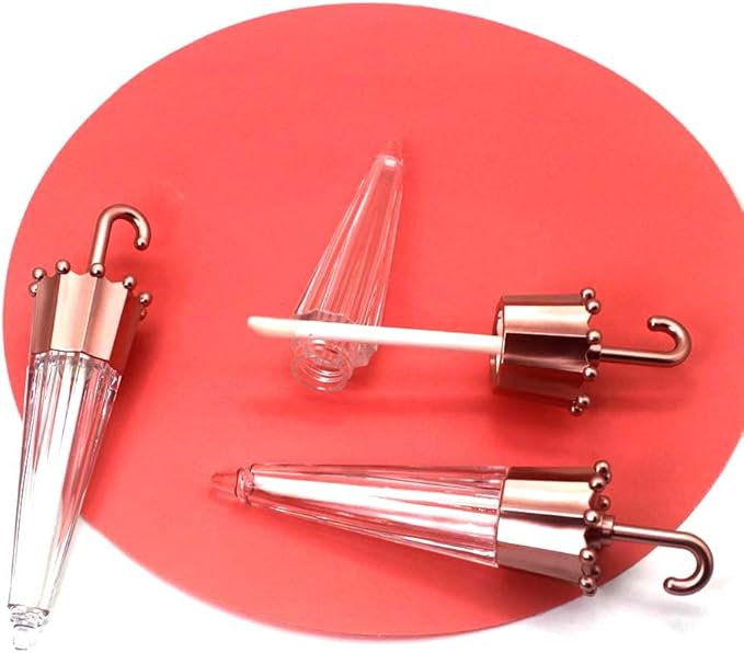COSIDEA EMPTY 20pcs Umbrella shaped lip gloss tube 5ml, Cute lipgloss tubes containers with wand cosmetic packing container