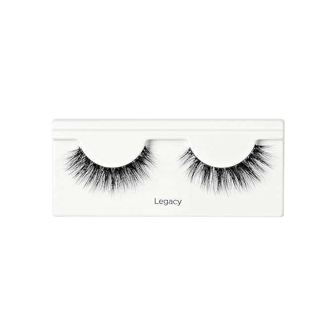 KISS Lash Couture The Muses Collection False Eyelashes, Legacy', 12 mm, Handmade, Refined Faux Silk, Contact Lens Friendly, Easy to Apply, Includes 1 Pair Reusable Strip Lashes (Pack of 2)