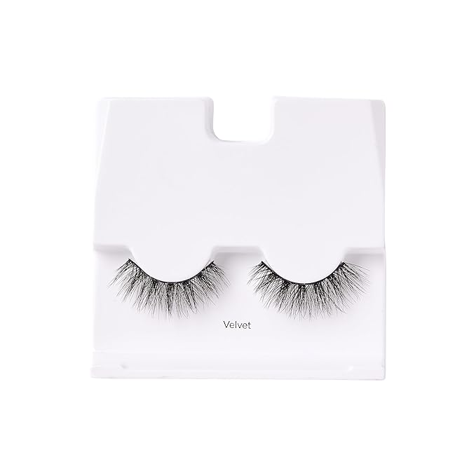 KISS Lash Couture LuXtensions Collection False Eyelashes, Flat Lash Technology, Super Slim Lash Band, Real Lash Extension Fibers, Reusable, Contact Lens Friendly Strip Lashes, Style 'Velvet', 1 Pair