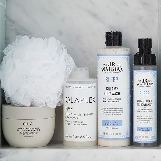 J.R. Watkins Sleep Aromatherapy in-Shower Mist, Natural Monoi & Sandalwood, 4 oz (Pack of 2)