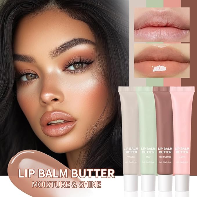 Summer Butter Lip Balm, Moisturizing Hydrating Natural Lip Care, Rich in Nutrients for Soft Smooth Lips