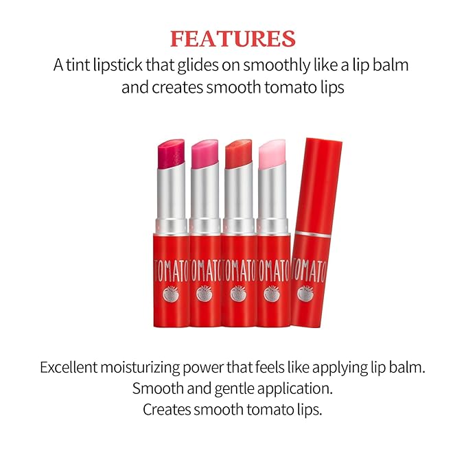 SKINFOOD Tomato Jelly Tint Lip (#02 Berry Tomato) - Moisturizing Tinted Lip Balm with Tomato Extracts, Healthy Looking Long Lasting Natural Lip Makeup - Natural Tinted Lip Balm - Lip Balm with Color