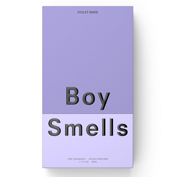 Boy Smells Violet Ends Eau de Parfum – Violet, Rhubarb, Black Tea and Incense Scent – Earthy Powdery Floral Perfume – Body Fragrance for Everyday Use – Signature Glass Spray Bottle – 50ml