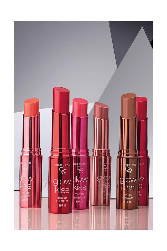 Golden Rose Cosmetics Glow Kiss Tinted Lip Balm with SPF15, Vegan Formula (Vanilla Latte)