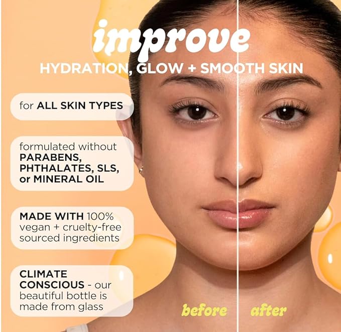 Pacifica Vitamin C Face Serum - Glow Baby Booster Facial Serum - Glycolic Acid Serum For Face - Dark Spot Corrector Anti Aging Brightening - Dermatologist Tested, Fragrance Free, Clean Skin Care Vegan