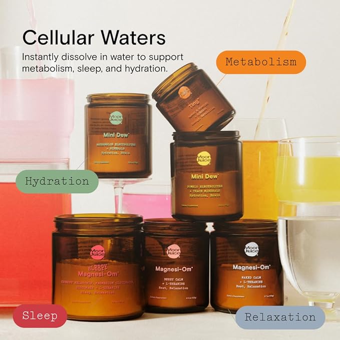 Moon Juice - Mini Dew Electrolytes Powder - Watermelon (30 Servings) - 2in1 Electrolytes & Minerals - Hydration Powder - Magnesium, Calcium, Potassium & Pink Salt - Sugar Free, Vegan, Non GMO