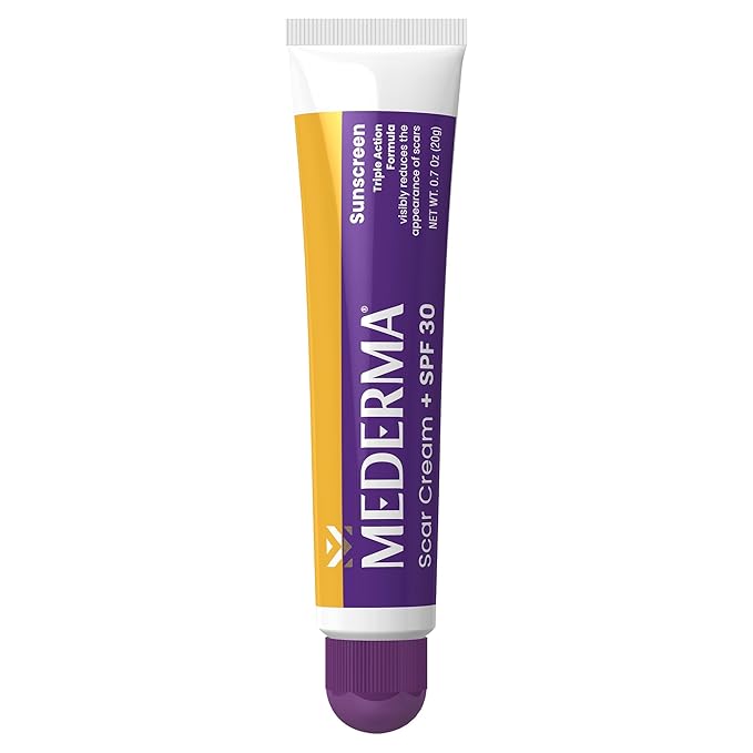 Mederma Scar Cream Plus SPF 30 - Advanced Scar Treatment, Protects from Sun Damage, Reduces Appearance of Scars from Acne, Burns, Surgery & Injury, 0.7 oz