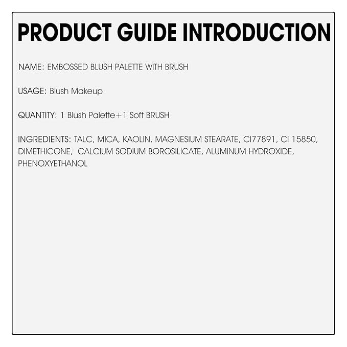 Cherry Blush Powder Blush for Cheeks with Brush, Matte Blush Palette Blush Powder Face Blusher, Natural Blendable Formula Silky Lightweight Makeup Blush Rubores de Maquillaje, 015#