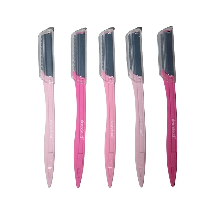 Pretty in Pink Straight-Edge Dermaplane Razors – Set of 6 – Flawless Facial Hair Remover, Dermaplane Razor for Women Face & Exfoliation Tool (Pretty in Pink)