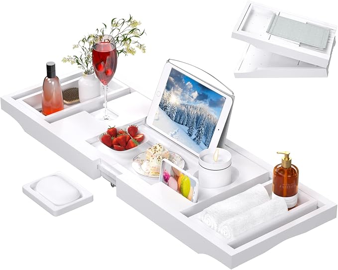 Artmalle bathtub caddy tray -