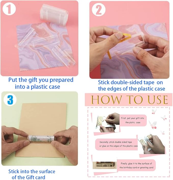 WESAPPINC Clear Chapstick Pouch Plastic Lip Balm Pouches for Gift Cards & Money Cards,Lip Balm Plastic Cover with Adhesive (100PACK)