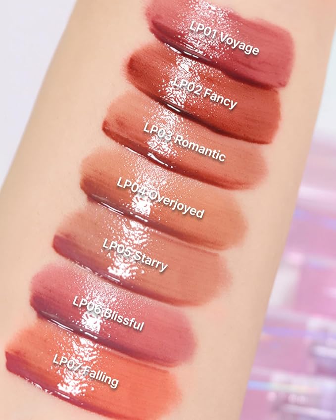 DEARMAY LA PISTE LIP TINT LP07 Falling 0.14 oz. long lasting lip stain with glossy finish and lightweight texture, non sticky, hydrating formula with no flaking and glassy vivid tint, korean makeup