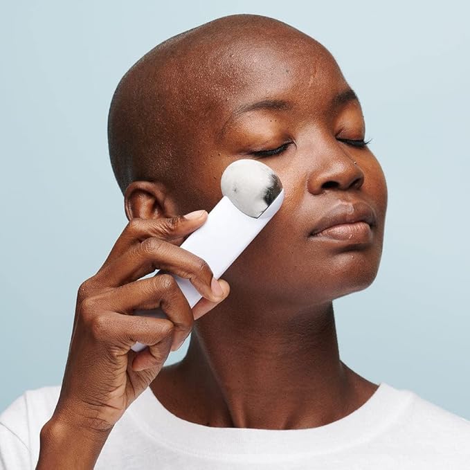 StackedSkincare Ice Roller for Face and Eyes - Stainless Steel Facial Ice Roller for Puffiness, Undereye Bags, Redness, Skin Cooling, and Lymphatic Drainage Massage - Face Roller for Women and Men