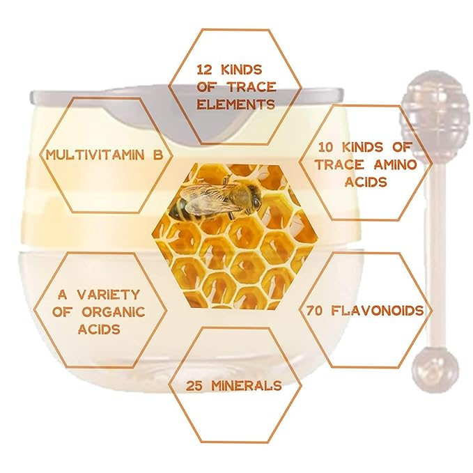 2PCS Honey Balm Lip Balm, Lip Masks for Dry and Cracked Lips with Brush, Lip Exfoliator & Moisturizer, Reduces Lips Lines & Lightens Lips, Anti-Wrinkle, Aging