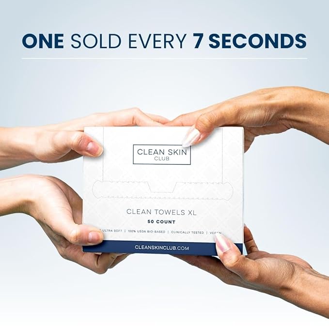 Clean Skin Club Clean Towels XL™, 100% USDA