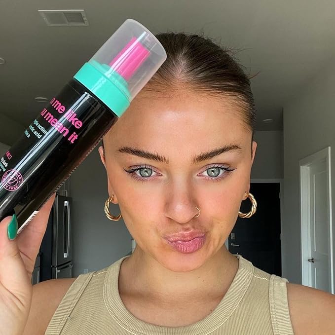 b.tan Dark Self Tanner Mousse | Tan Me Like You Mean It - Dark, 1 Hour Express Sunless Tanner Foam, Bronzing Glow, No Fake Tan Smell, Face & Body, Vegan, Cruelty & Paraben Free, 6.7 Fl Oz