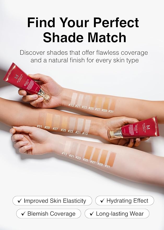 MISSHA M Perfect BB Cream No 31.Golden beige for medium/deep with neutral skin tone SPF 42 PA +++ 1.69 Fl Oz - Tinted Moisturizer for face with SPF