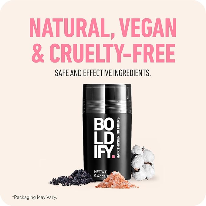 BOLDIFY Hair Fibers (12g) - Fill In Thinning and Fine Hair for an Instantly Fuller, Thicker Look - 14 Shades for Women & Men - Auburn