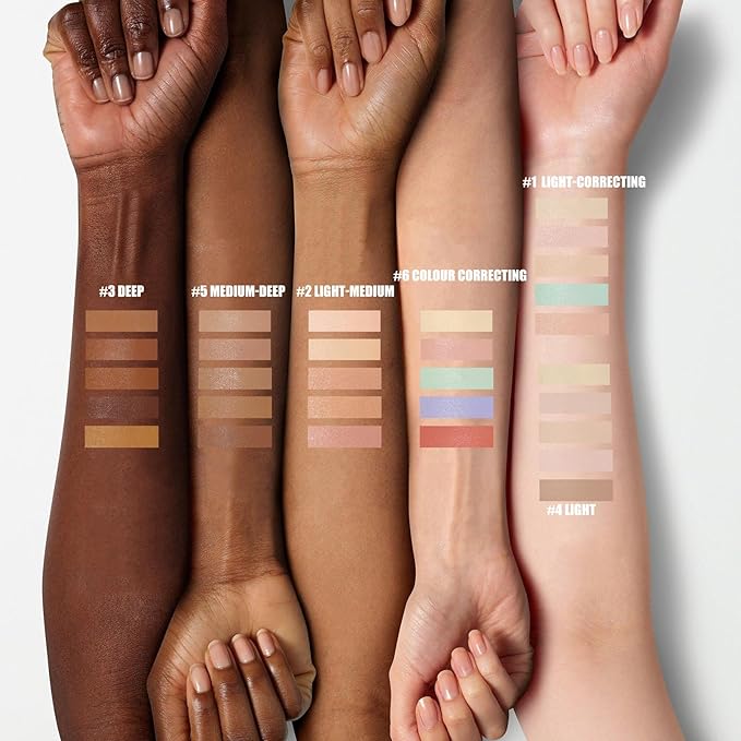 5 In 1 Multi-Use Correcting Concealer Palette,Waterproof Long Lasting Contour Palette,Professional Creamy Concealer Kit for Women,Easy to Create Full Coverage and Natural Finish.#2