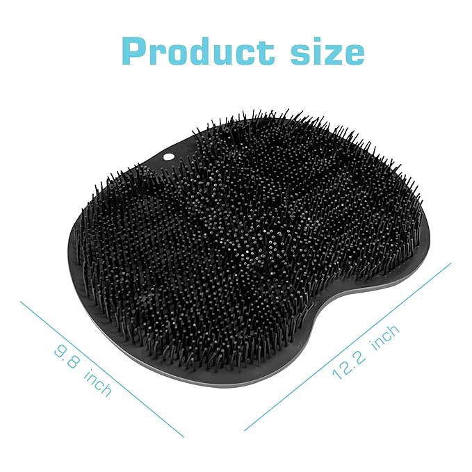 Shower foot scrubber mat back