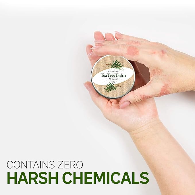 Tea Tree Oil Balm -100% All Natural | Great Cream for Soothing Irritations like Rashes, Insect Bites, Folliculitis, Acne, Itches, Dry Heels, Cuticles, Saddle Sores and more!