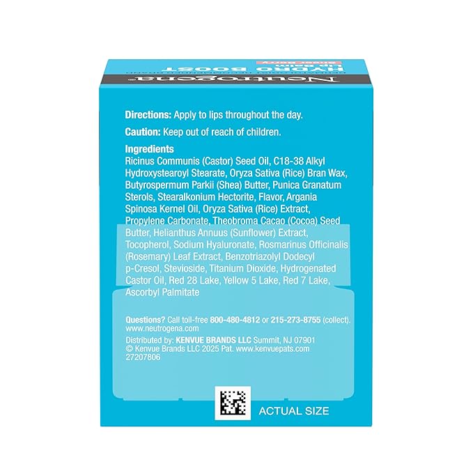 Neutrogena Hydro Boost Hyaluronic Acid Lip Balm, Nourishing Vitamin E Leaves Lips Feeling Hydrated, Sheer Pink Tinted Color with a Sweet Berry Flavor, Sheer Berry, 0.5 oz (Pack of 2)