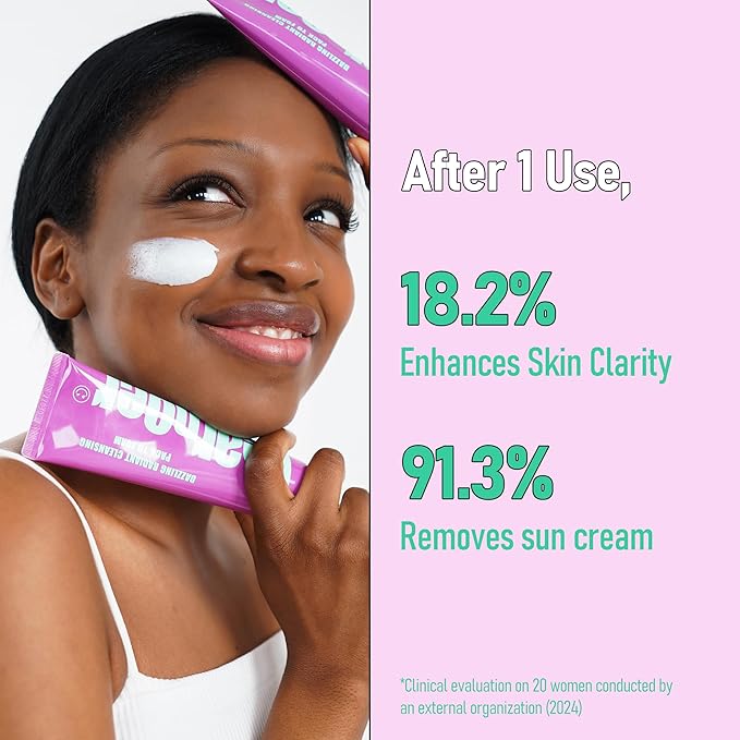 Dazzling Radiant Cleansing Pack to Foam β 3-in-1 Wash-Off Mask & Exfoliator & Cleanser w/Fresh Grape Extract & Niacinamide β Vitamin C and Resveratrol for Dry, Dull Skin (3.38 fl oz)