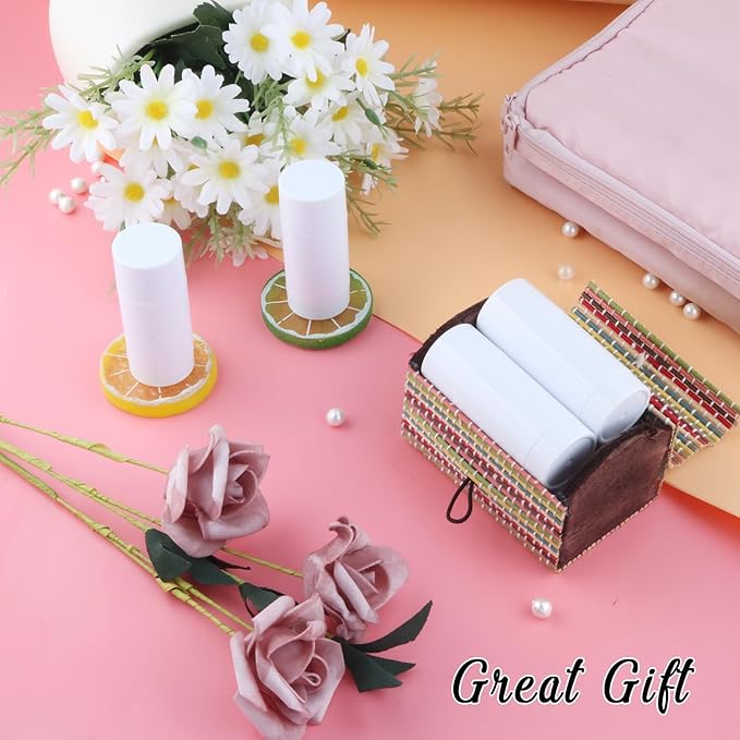 12 Pieces 15g White Plastic Deodorant Tubes,Lipstick