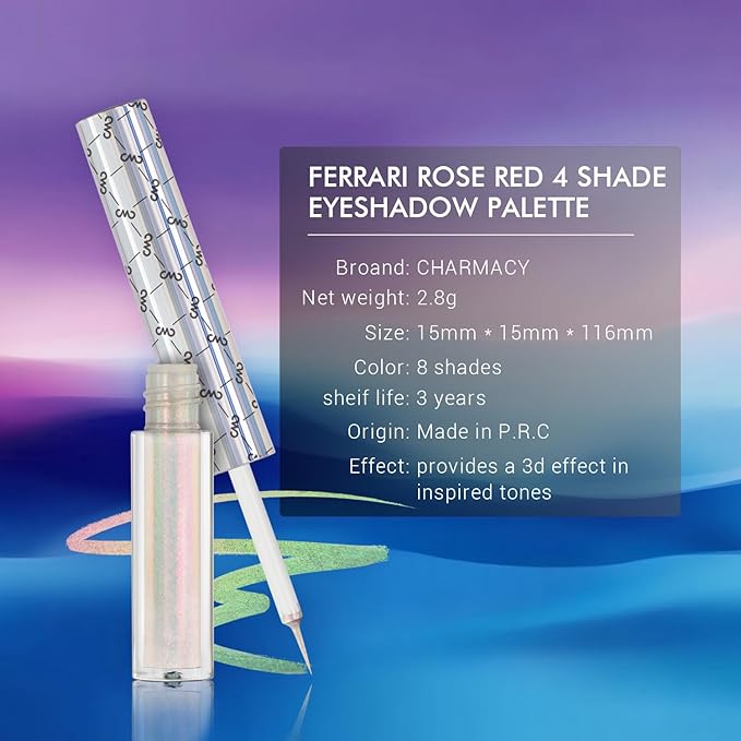 CHARMACY Multichrome Eyeliner Liquid Liner, Glitter liquid eyeliner waterproof, Metallic Intense Color Shifting Colorful Eyeliner, Long wearing, Ultra-Fine Tip Smudge-proof, GREEN INDIGO 905