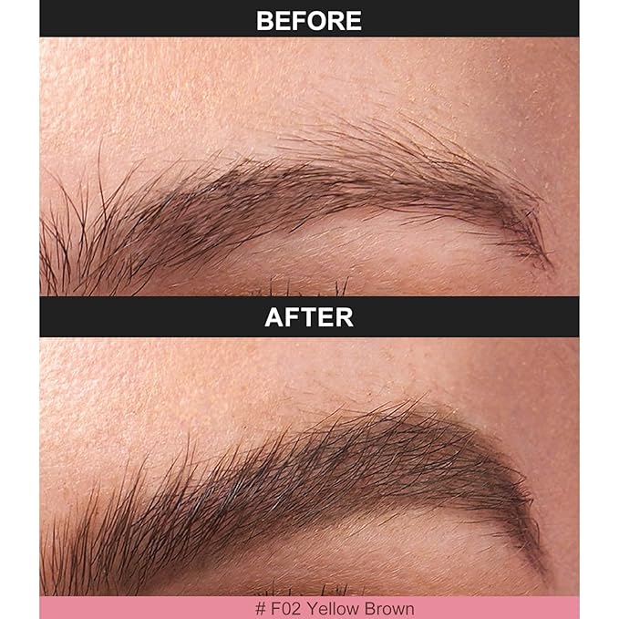 Eyebrow Pen with Hair-Like Strokes, Microblading Eyebrow Pen, Angled Brow Tint Brush for Eyebrows, Smudge Proof, Long Lasting, Easy to Color, Brown