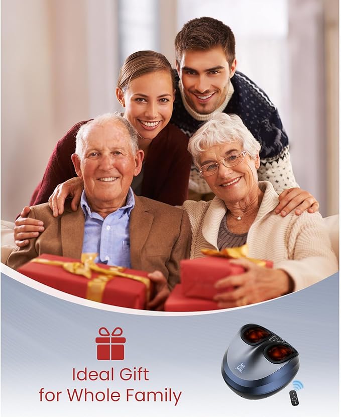 BOB AND BRAD Foot Massager Machine with Heat and Remote-FSA & HSA Eligible, Electric Shiatsu Deep Kneading Foot Massager with 4 Level, Relieve for Plantar Fasciitis and Neuropathy Pain