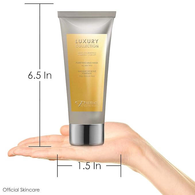 Premier Dead Sea mud mask, anti-aging skin care, pore refining mask, witch hazel, aloe vera gel, minerals, nutrients & antioxidants black face mask for body & facial mask skin care 4.4FL.oz