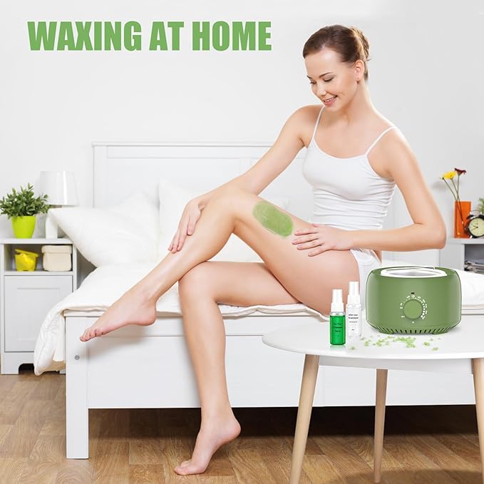 Waxing Kit - TIKESI Wax Warmer for Hair Removal, Hard Wax Kit with 14oz 5 Bags Hard Wax Beans for Full Body, Legs, Face, Eyebrows, Bikini, Brazilian Waxing Kit for Women Men