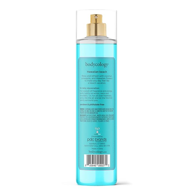 Bodycology Long-Lasting Fragrance Body Mist, Hawaiian Beach, 8 fl oz