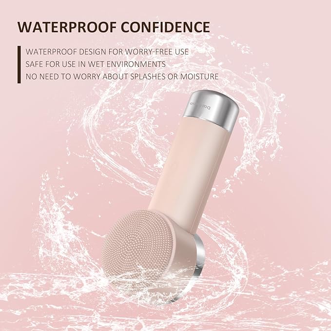 DAROMA Ultra-Soft Silicone Electric Face Scrubber - Rechargeable 2-in-1 Heating & Exfoliating Pore Cleaning Brush | Gentle Facial Cleansing Brush for Deep Cleaning | Facial Exfoliating Tools