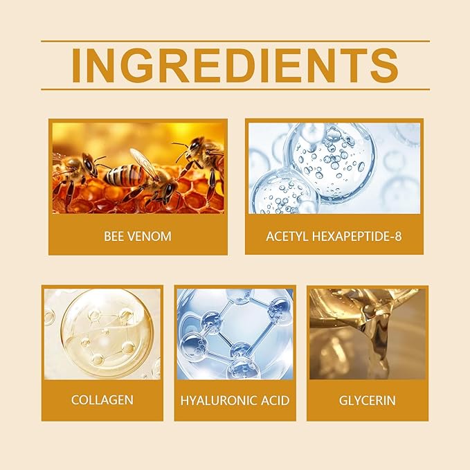 2 Pcs Bee Venom Skin Cream, Anti-Aging Face for All Skin Type Wrinkle Removal & Firming Moisturiser Cream