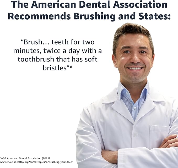 Amazon Basics Electric Toothbrush Head Replacement Brush, White, 5 Count (Fits Most Oral-B Brushes) (Previously Solimo)