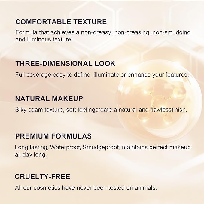 Lezero 3Pcs Contour Stick Makeup Kit, Shades with Highlighter, Blush and Bronzer Stick for Sculpt the Face and All Skin Type, Long Lasting, Smooth, Dewy & Matte Finish, LIGHT MEDIUM