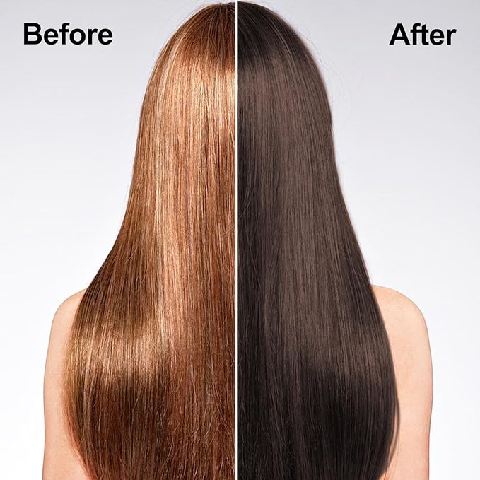 Dark Coffee Hair Dye, Hair Dye Shampoo for Men and Women, Hair Color Shampoo For Home Use, Shampoo Para Canas, Hair Dye Shampoo 3 in 1, 16.9 Fl Oz (Dark Coffee)