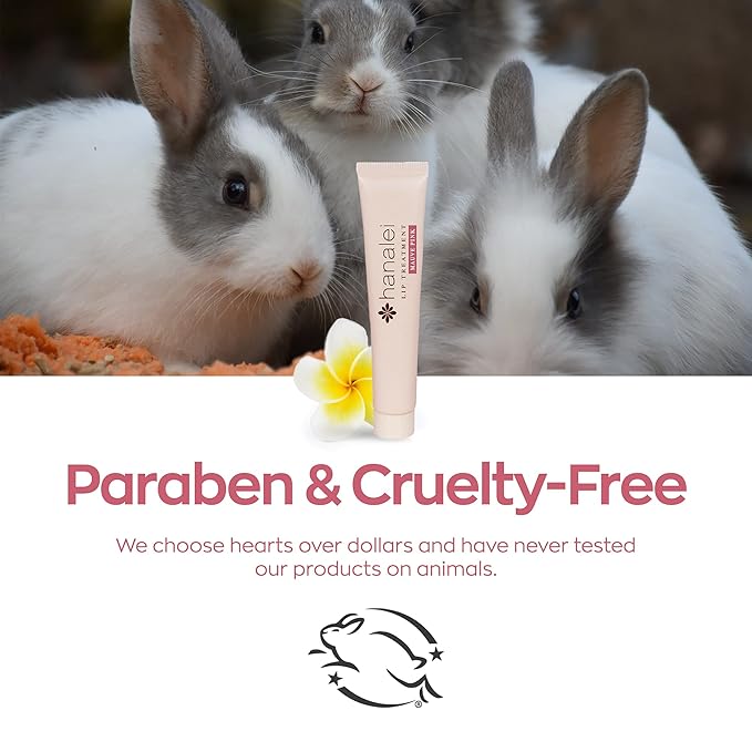 Hanalei Lip Treatment for Dry, Chapped Lips – Intensive Overnight Moisturizer with Kukui Oil, Shea Butter & Grapeseed Oil – Hydrating Balm for Healing Cracks – Mauve Pink Tint, 15g – Cruelty-Free