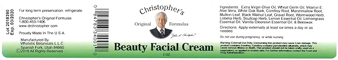 Christopher's Formulas Beauty Facial Cream, 2 Ounce