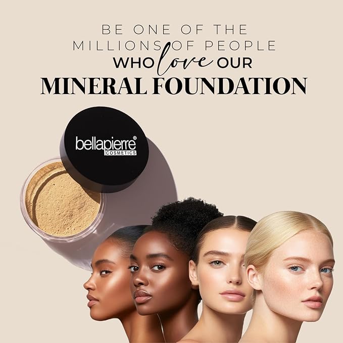 bellapierre Mineral Foundation SPF 15 - Loose Powder Foundation | Vegan & Cruelty Free Natural Makeup | Full Coverage Matte Finish | Hypoallergenic | Oil & Talc Free - 0.32 Oz - Honey