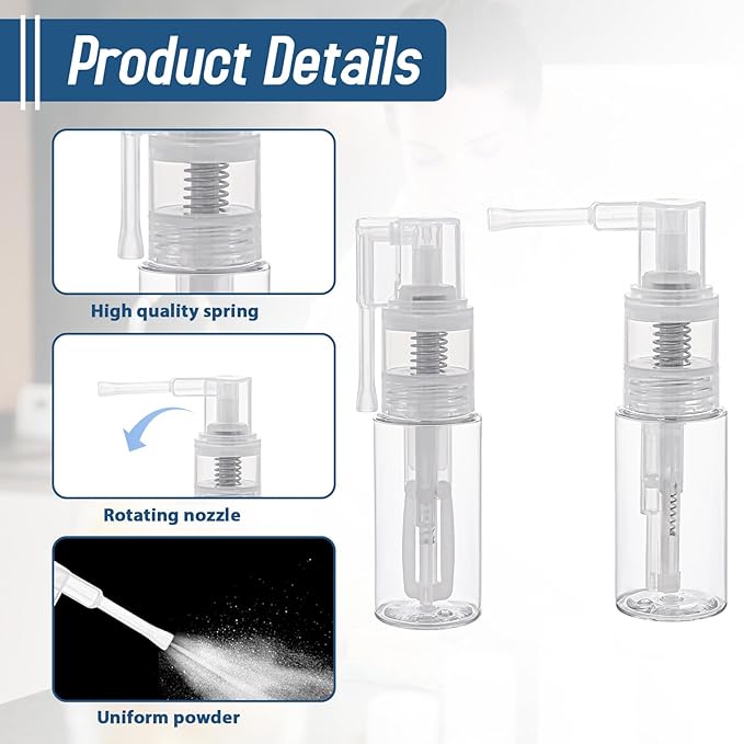 2 Pcs Empty Powder Spray Bottle, Cake Glitte