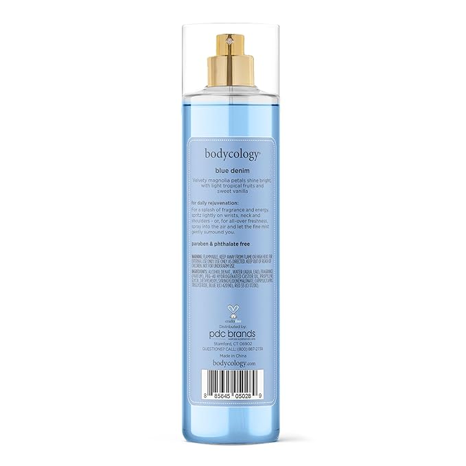 Bodycology Long-Lasting Fragrance Body Mist, Blue Denim, 8 fl oz