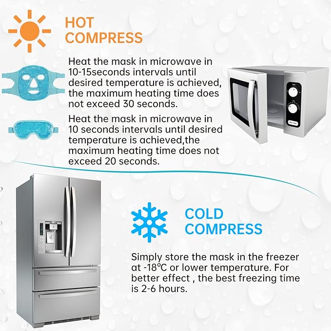 Cooling ice face eye mask